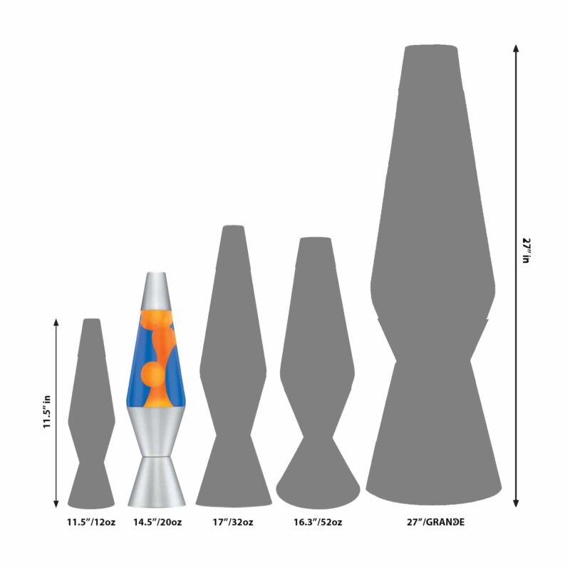 14.5” LAVA Lamp – Orange/Blue/Silver - US 8671