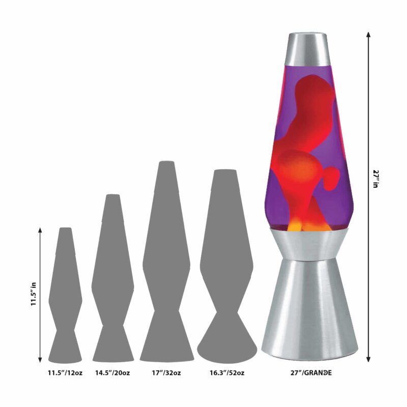 27″ LAVA Lamp Grande – Yellow/Purple/Silver - US 2550