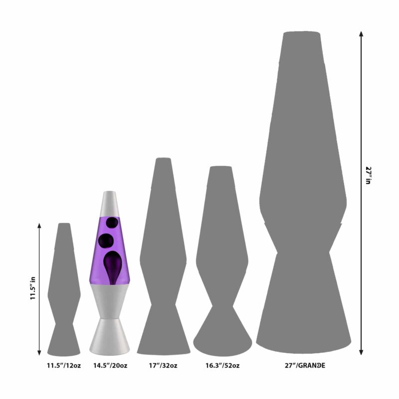 14.5’’ LAVA Lamp – Black &amp; Purple - US 3482