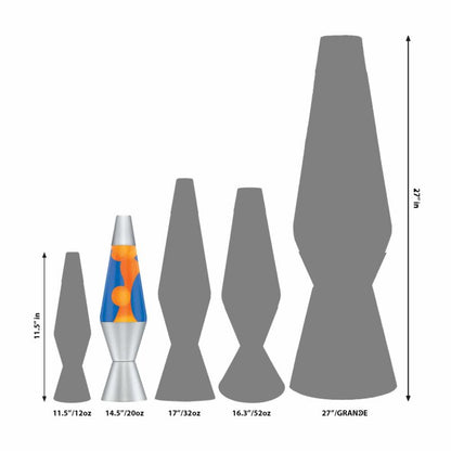 14.5” LAVA Lamp – Orange/Blue/Silver - US 8671