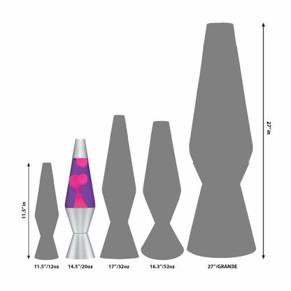 14.5” LAVA Lamp – Pink/Purple/Silver - US 2679