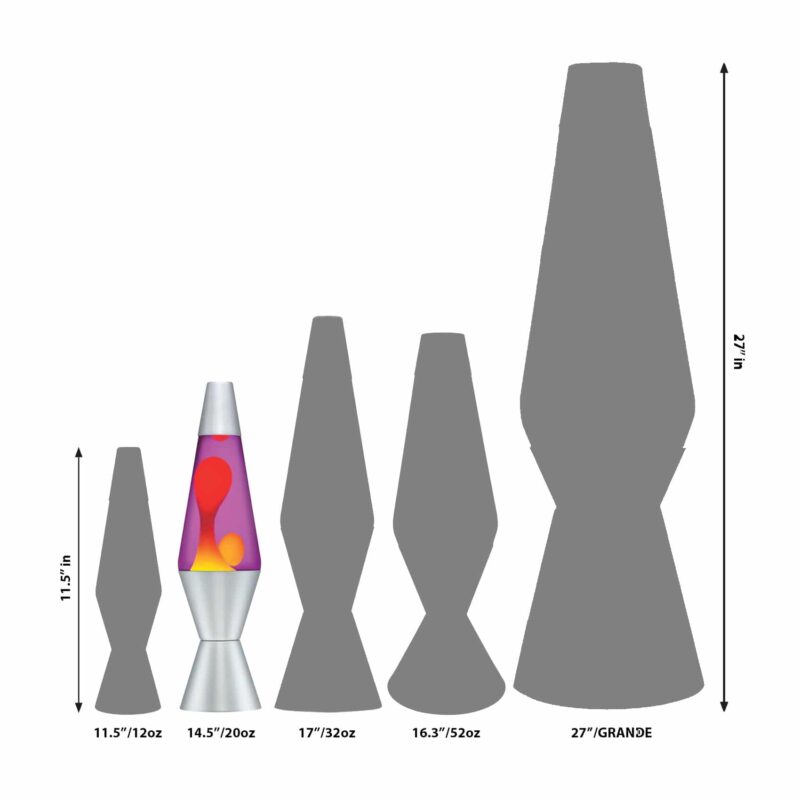 14.5” LAVA Lamp – Yellow/Purple/Silver - US 2705