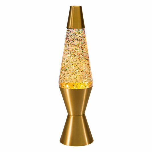 14.5″ LAVA Lamp Rainbow Glitter – Clear/Gold - US 3196