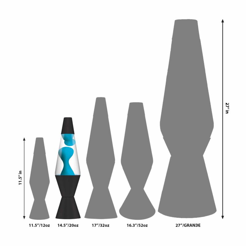 14.5″ LAVA Lamp Neon – Blue/Clear/Black - US 7391