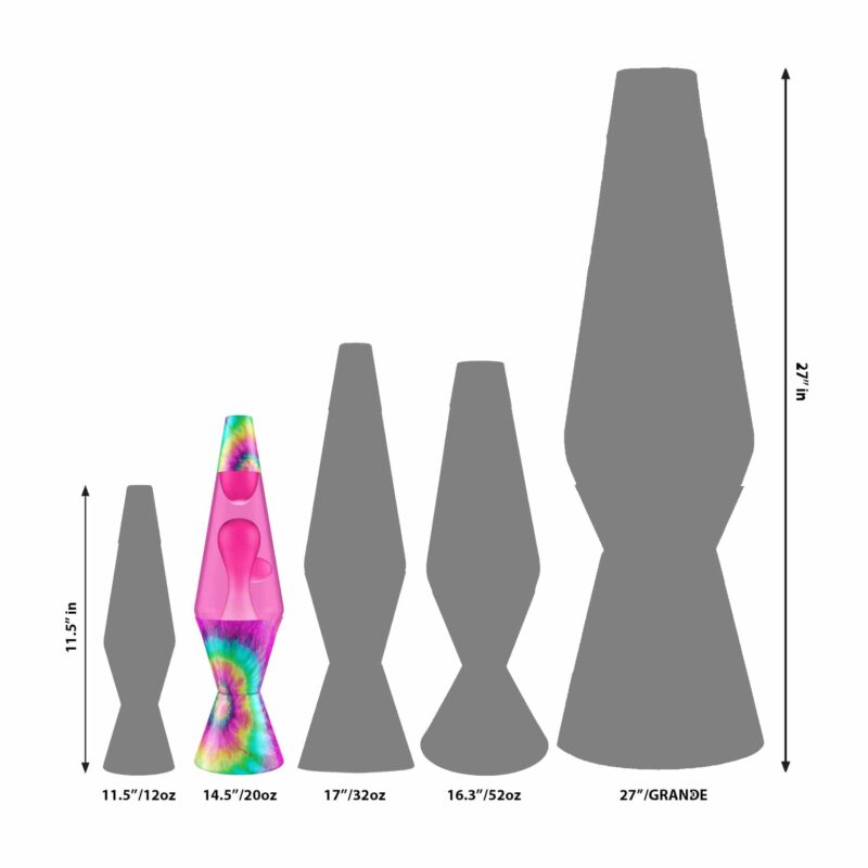 14.5″ LAVA Lamp – Tie Dye Pink Spiral - US 6609