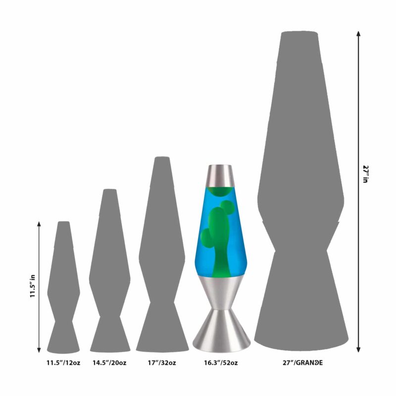 16.3″ LAVA Lamp – Yellow/Blue/Silver - US 1280